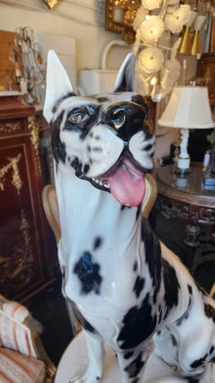 Ceramic Life-Size Harlequin Great Dane