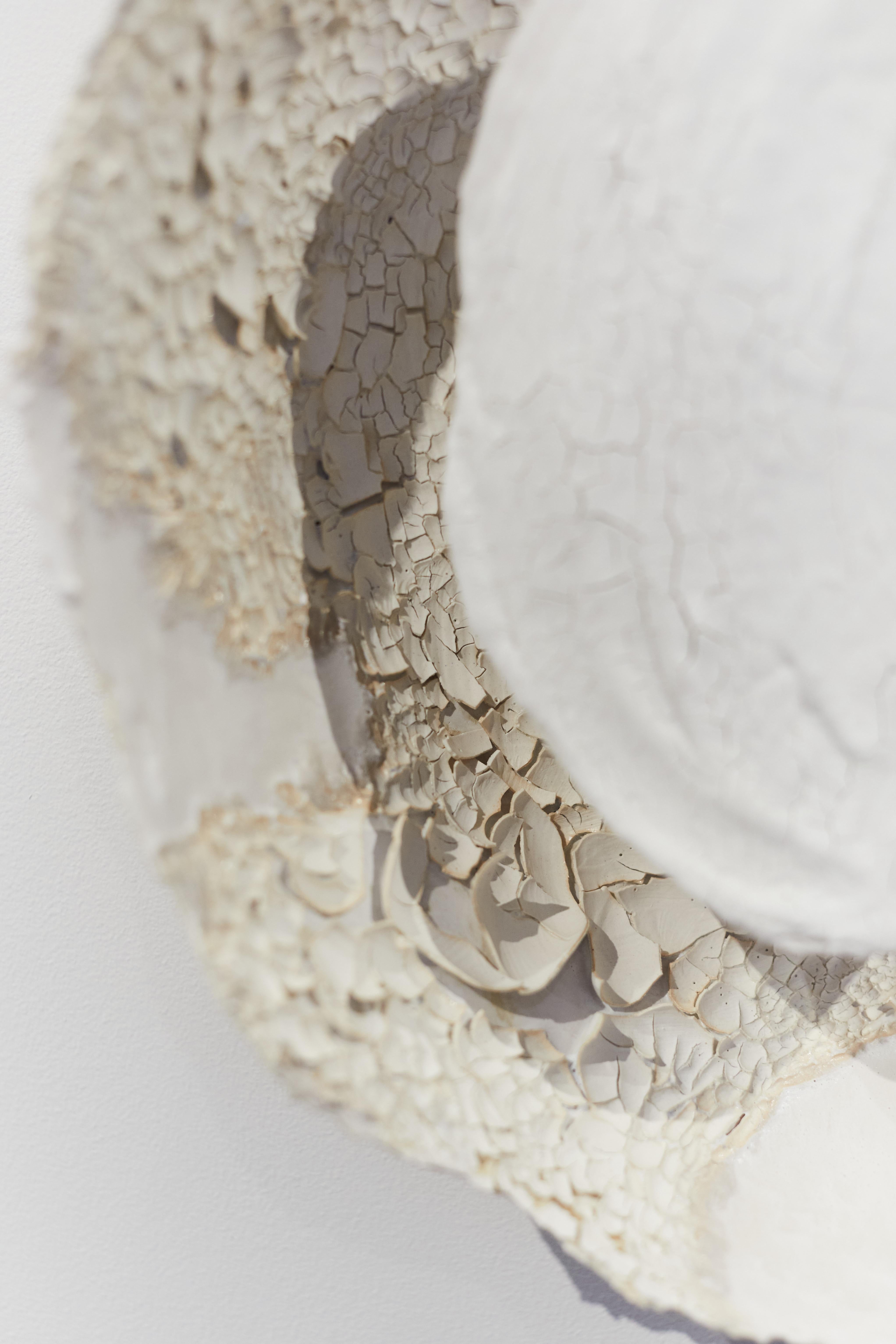 Ceramic Lighting Sculpture Wall Sconce Lamp by Natalia Landowska White For Sale 2