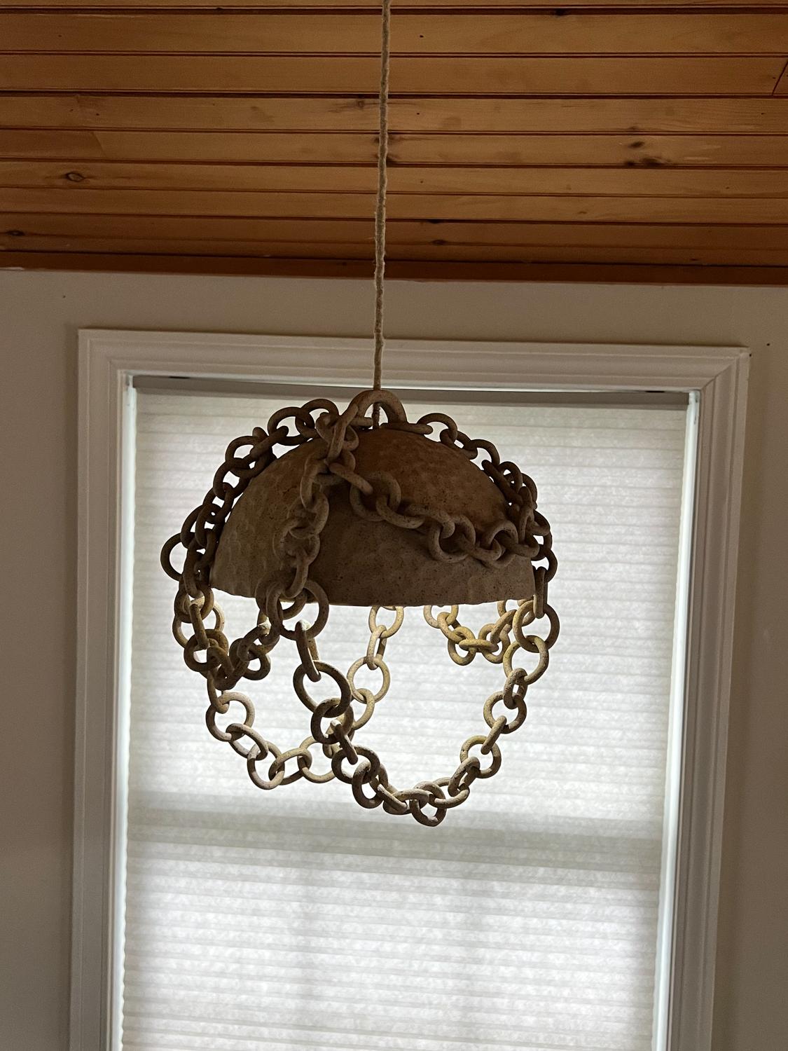 Ceramic link chain pendant light  For Sale 4