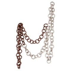 Ceramic Link Chain Sculpture and Wall Hanging