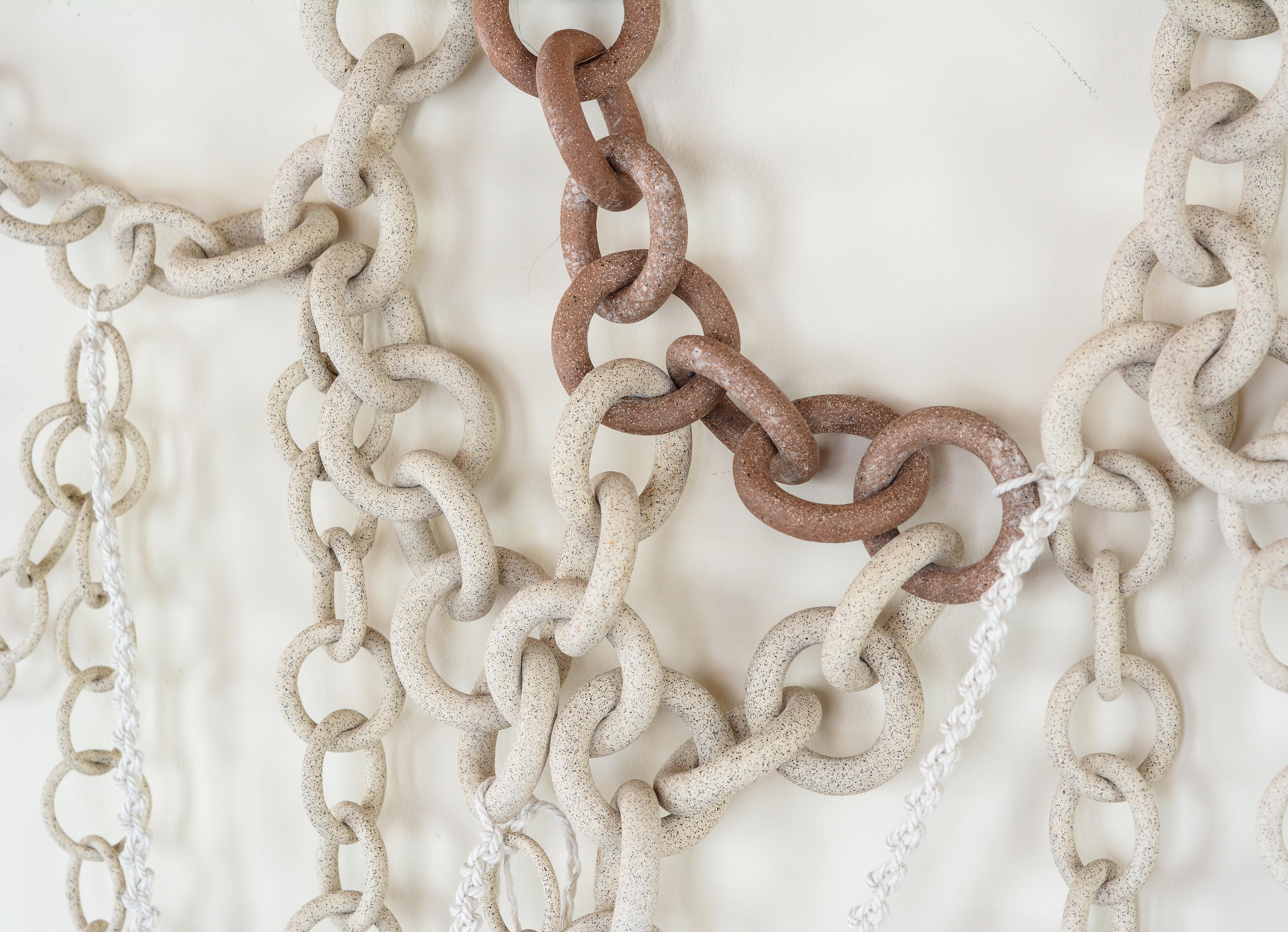 Ceramic Link Chain Wall Sculpture For Sale 1