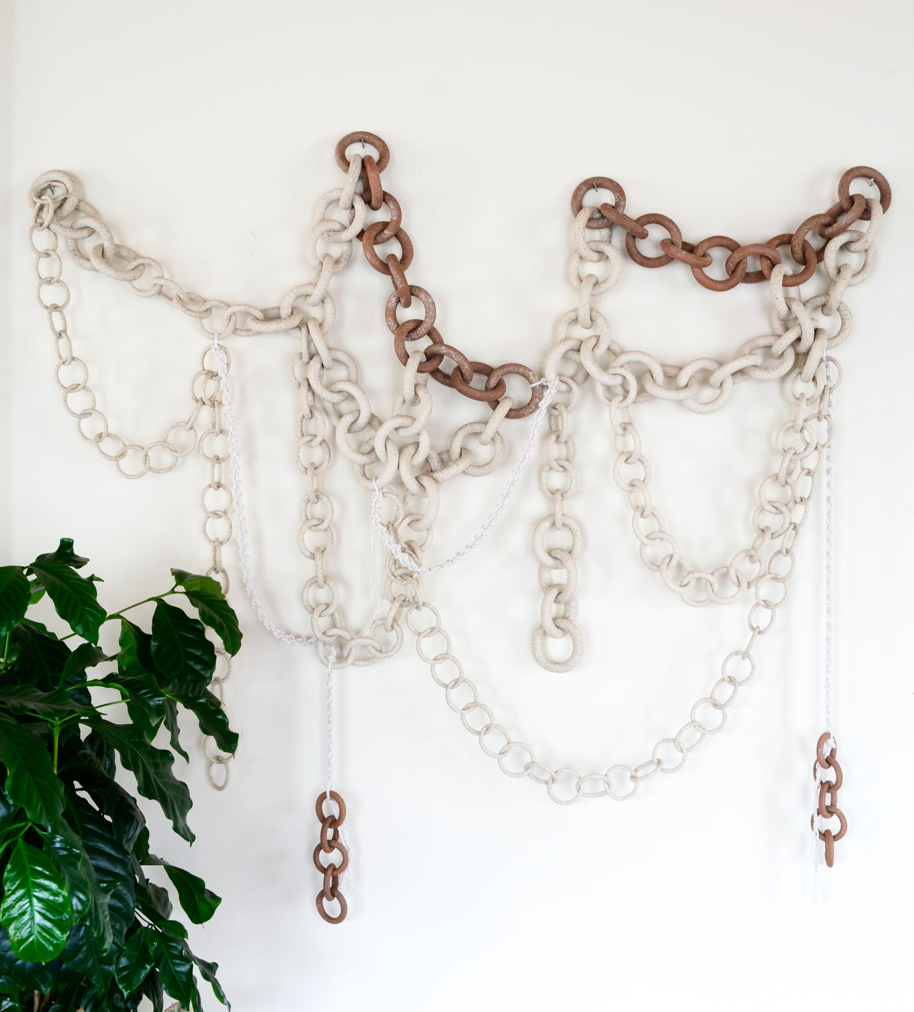 Ceramic Link Chain Wall Sculpture 3