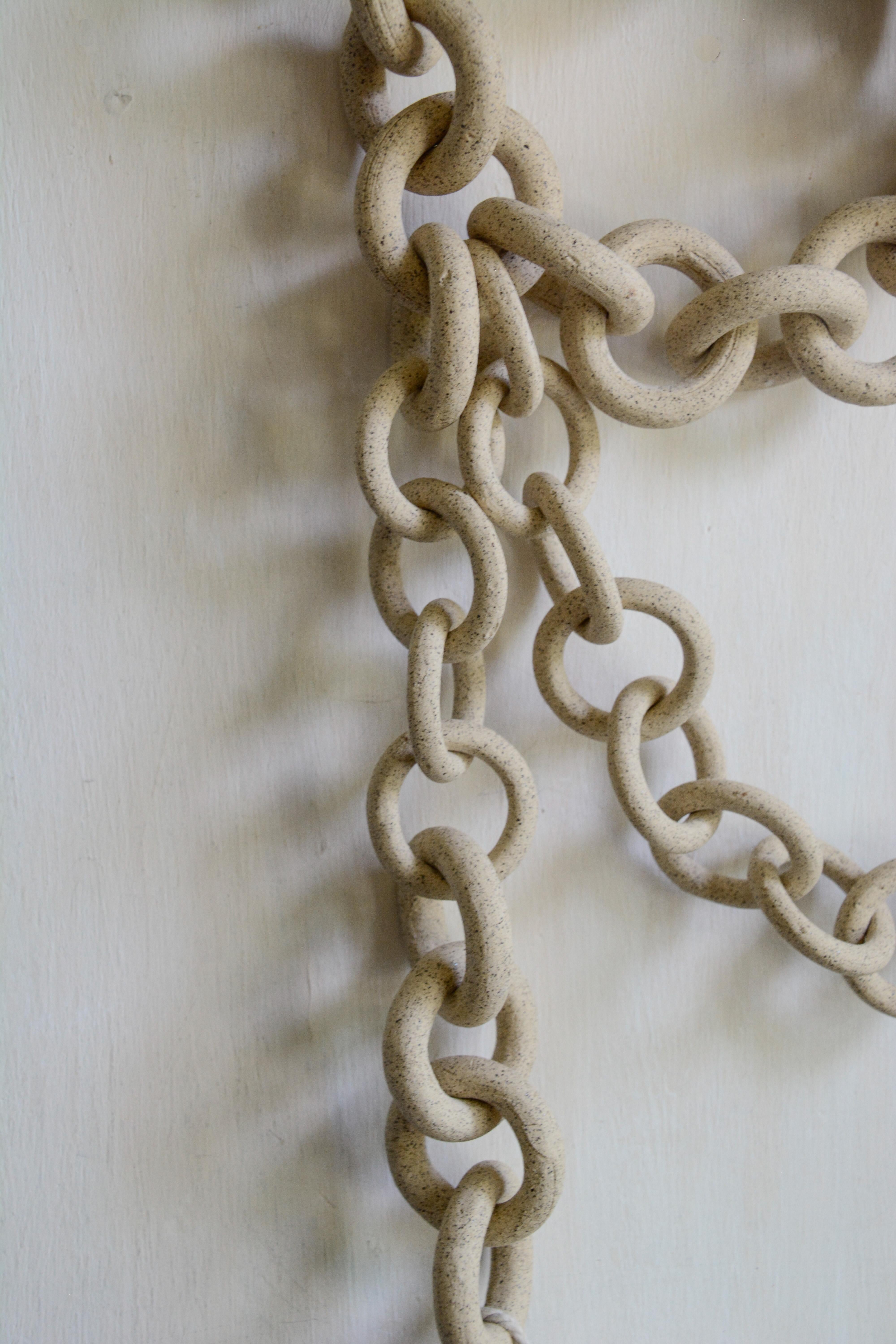 Ceramic Link Chain Wall Sculpture For Sale 4