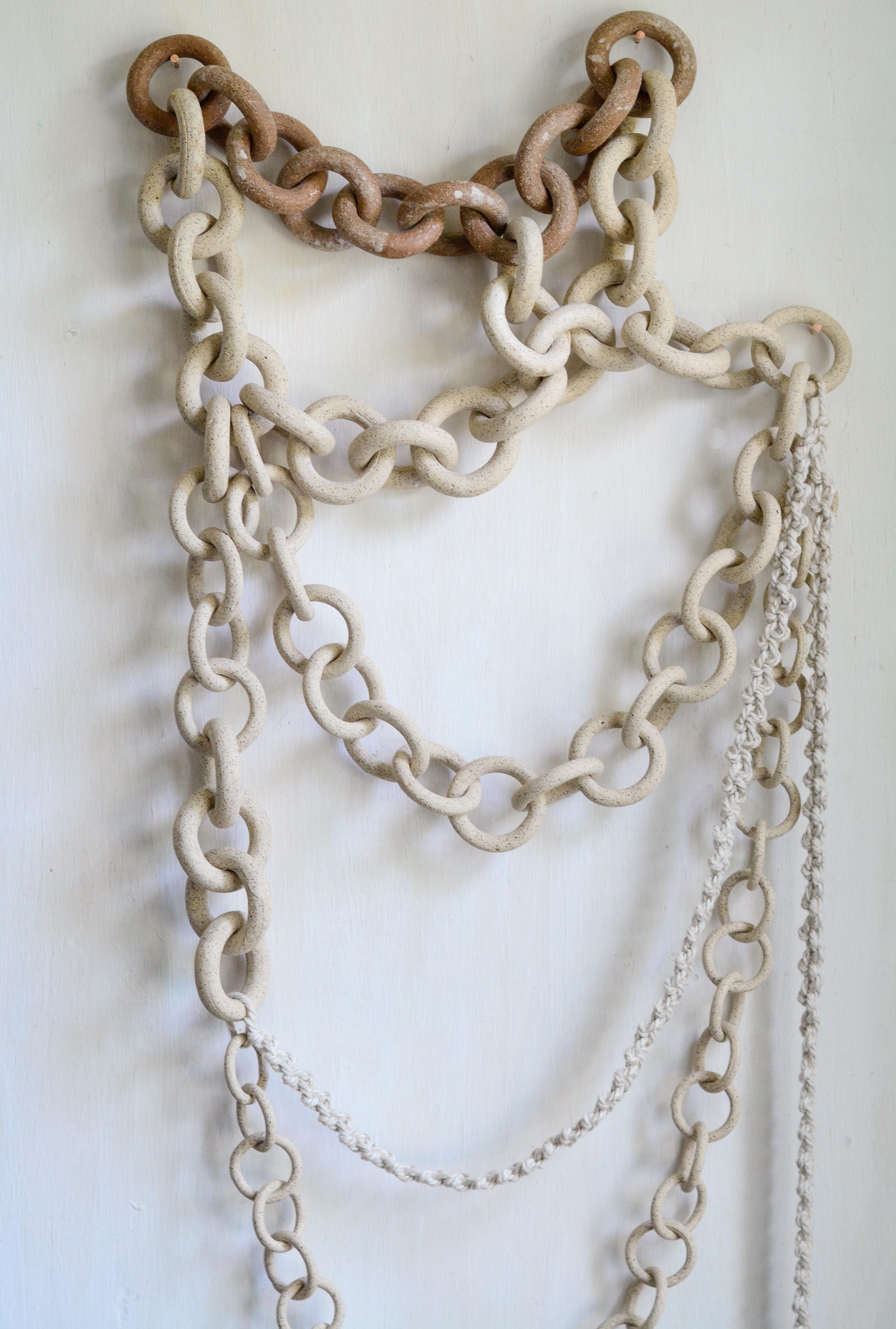 American Ceramic Link Chain Wall Sculpture