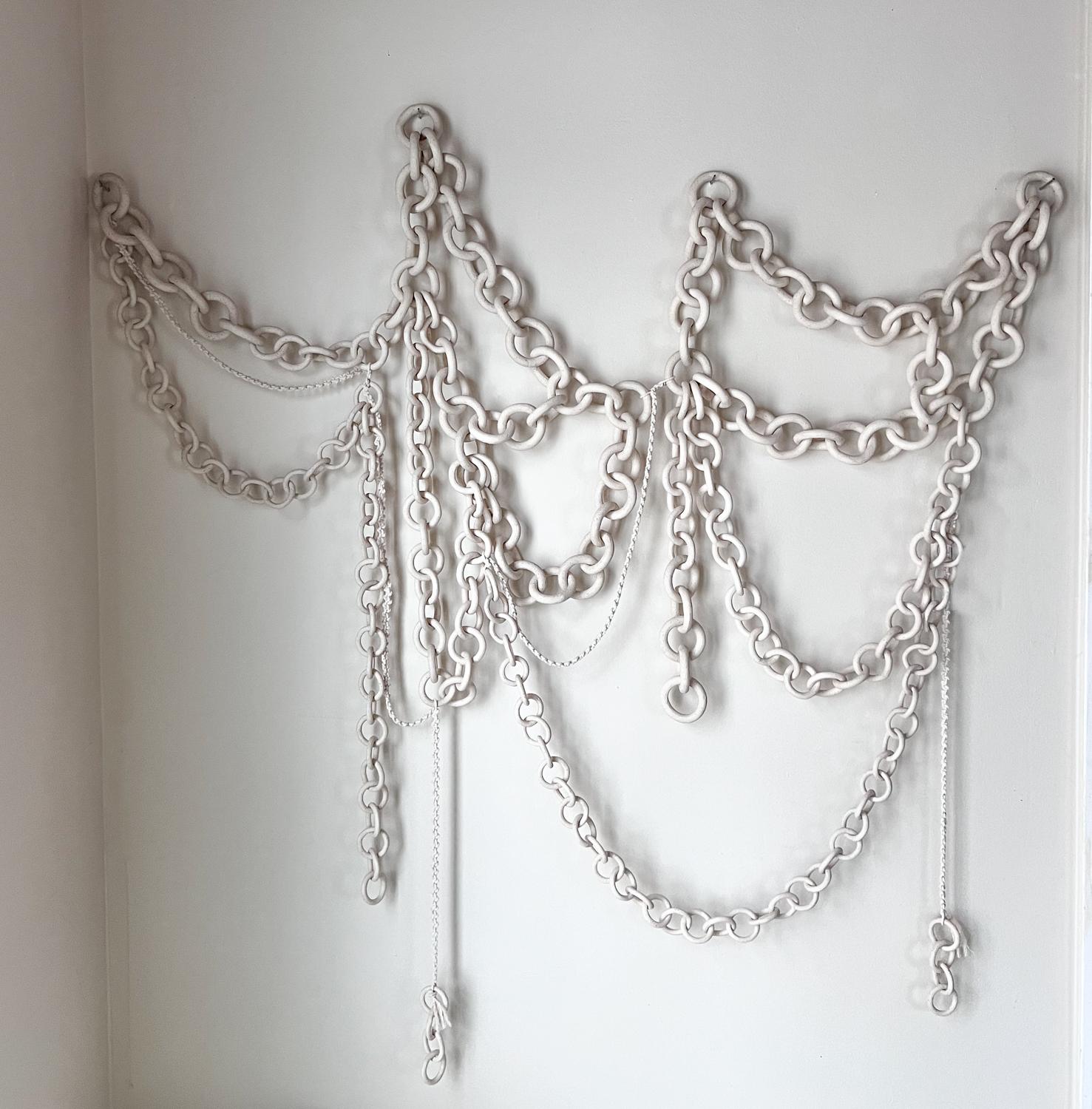 Ceramic Link Chain Wall Sculpture For Sale 2
