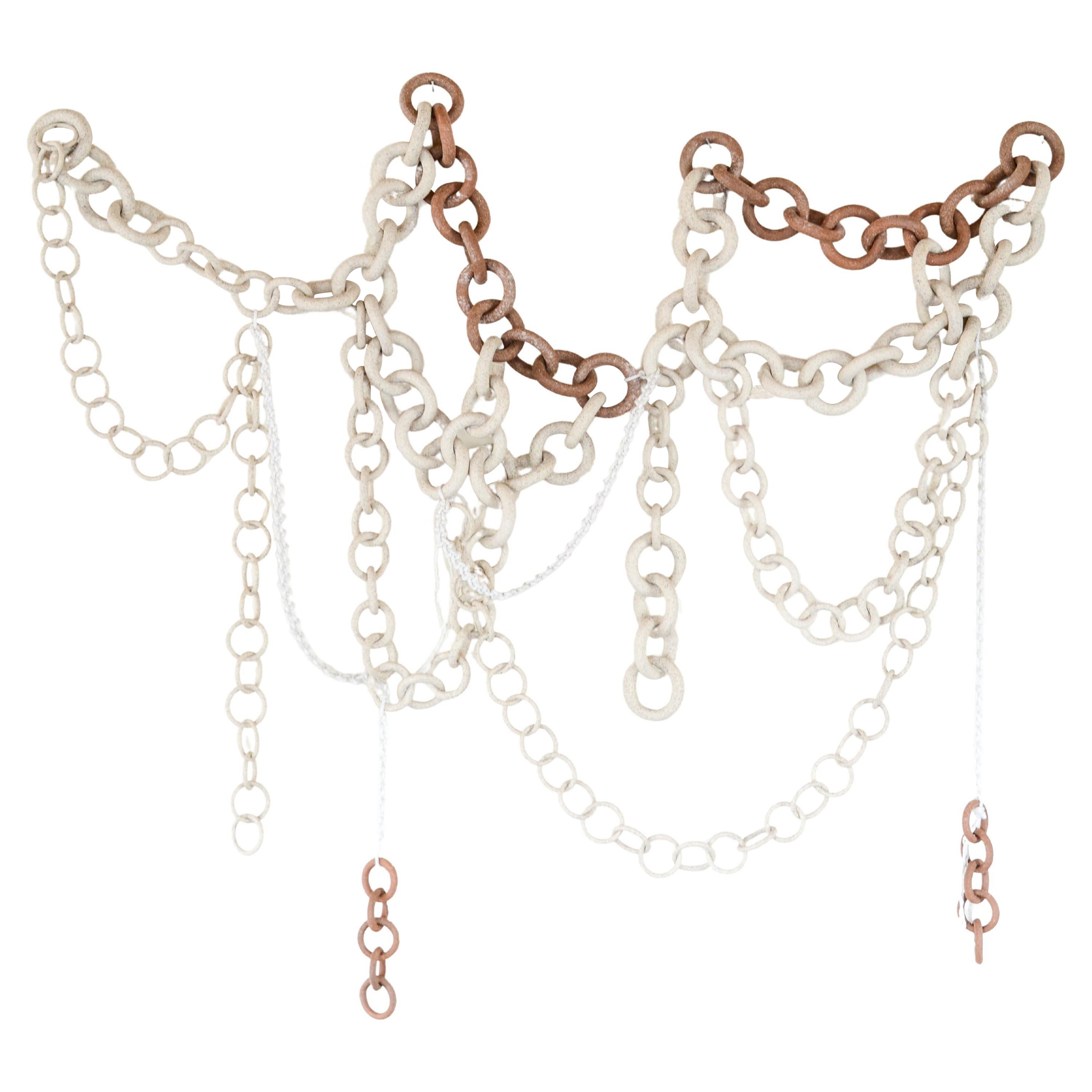 Ceramic Link Chain Wall Sculpture