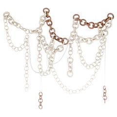 Ceramic Link Chain Wall Sculpture
