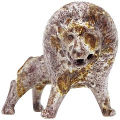 Lion en céramique par Alvino Bagni pour Rosenthal Netter:: Made in Italy:: circa 1960