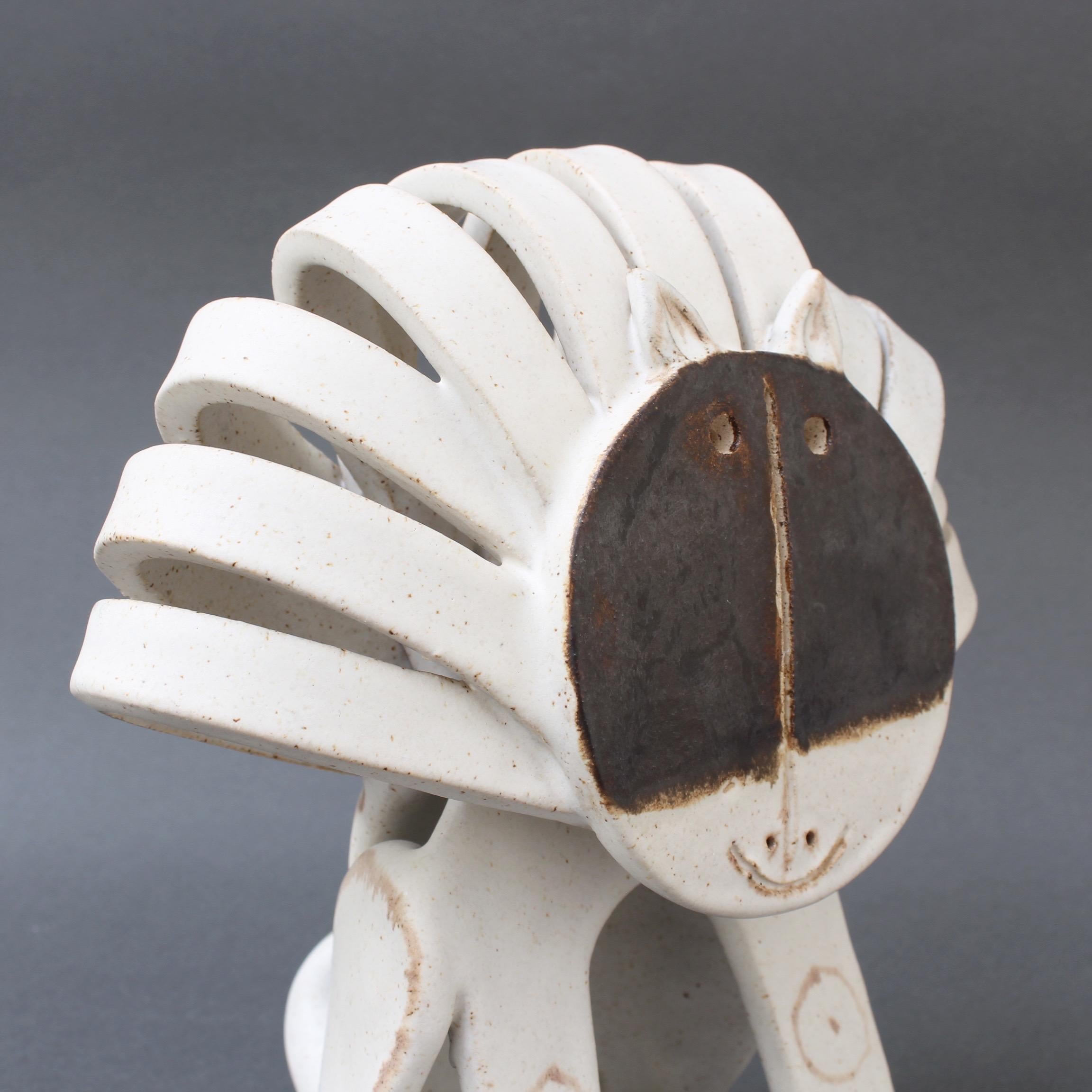 Ceramic Lion Sculpture by Bruno Gambone, circa 1980s 11