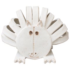 Ceramic Lion Sculpture by Bruno Gambone, 'circa 1980s'