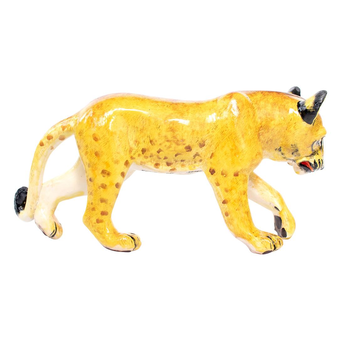 Modern Ceramic  Lioness Sculpture  , hand made in South Africa For Sale