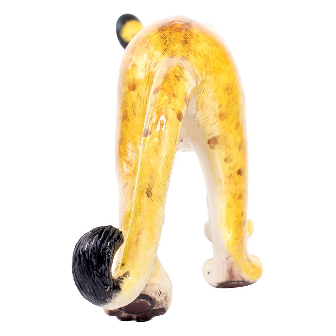Ceramic  Lioness Sculpture  , hand made in South Africa In Excellent Condition For Sale In North Miami, FL