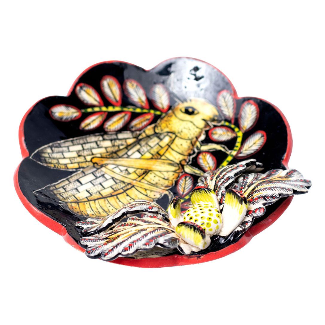South African Ceramic Locust Coin Dish , hand made in South Africa