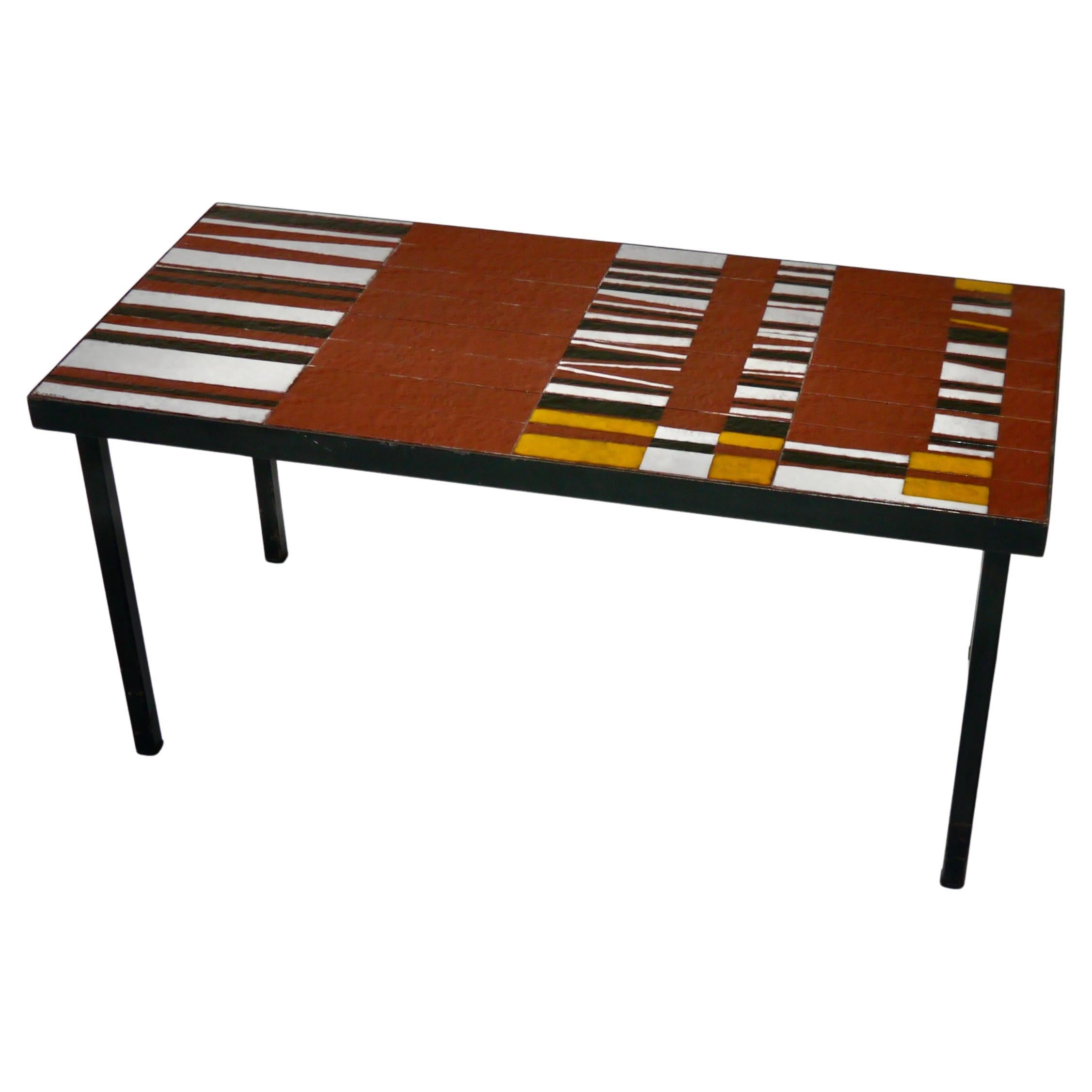 Ceramic Low Table, Roger Capron, Vallauris c. 1960 For Sale