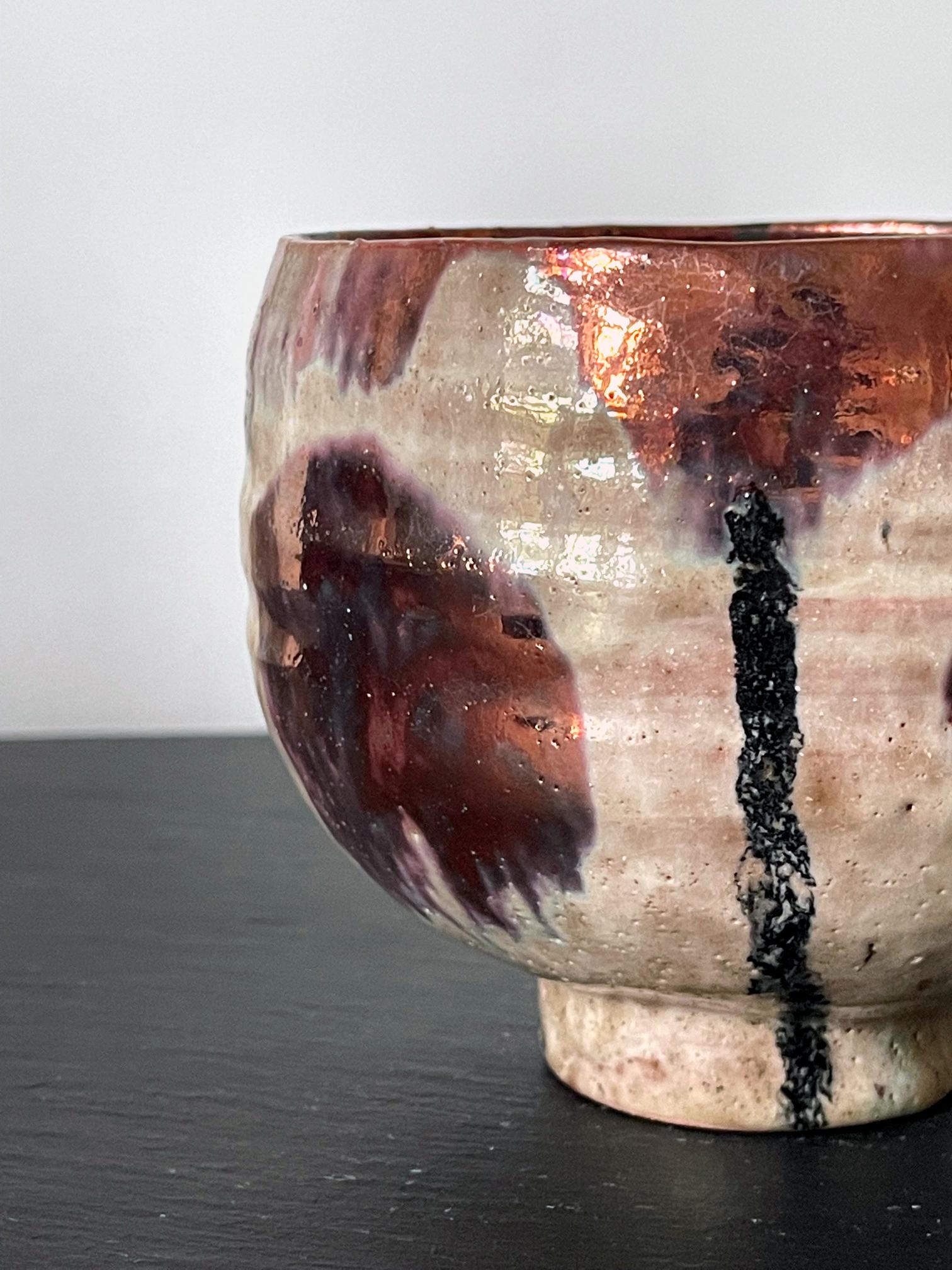 Ceramic Lusterware Bowl with Metallic Glaze by Beatrice Wood 3