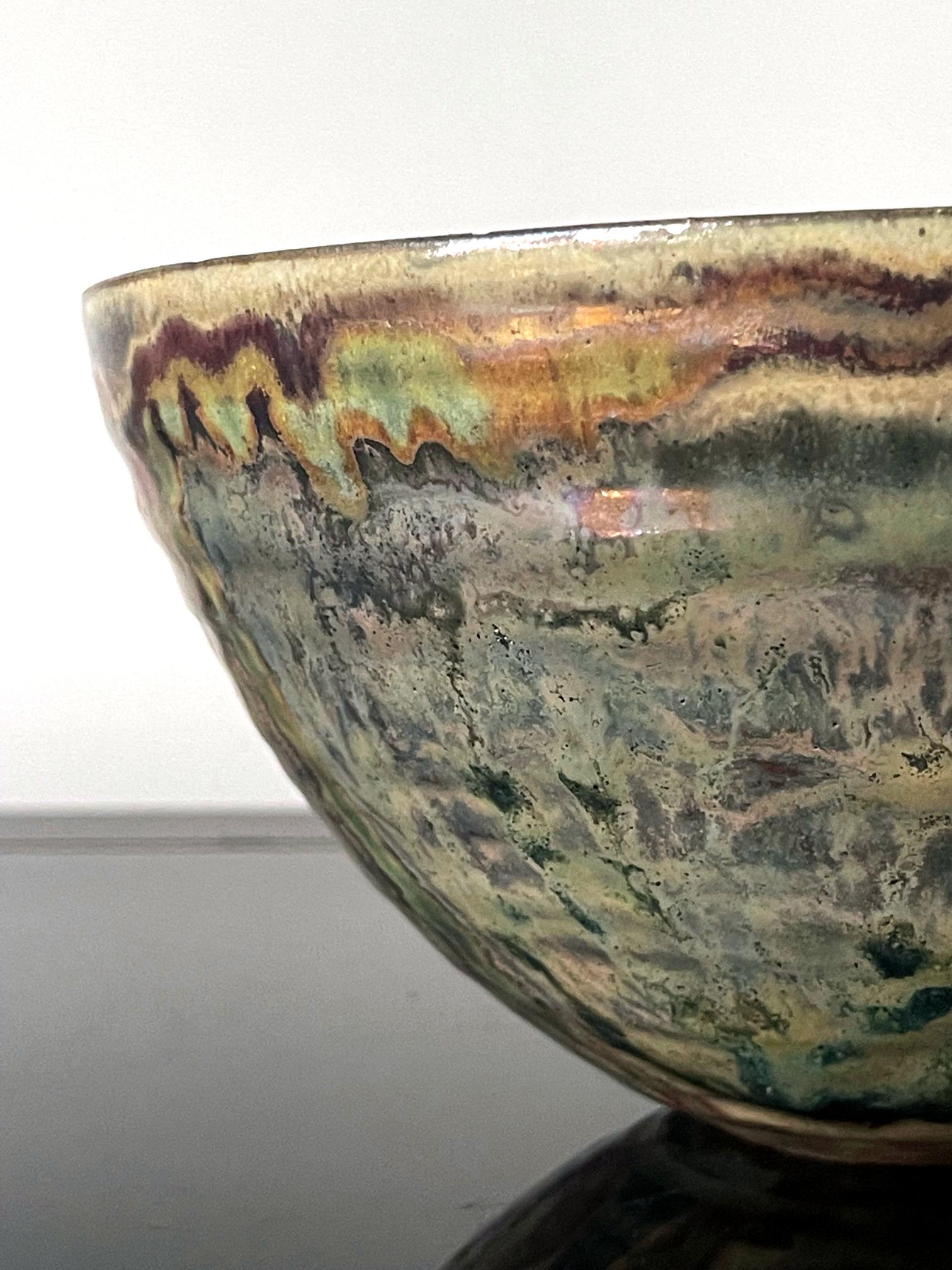 Keramik-Lüsterware-Schale mit Metallic-Glasur von Beatrice Wood im Angebot 4