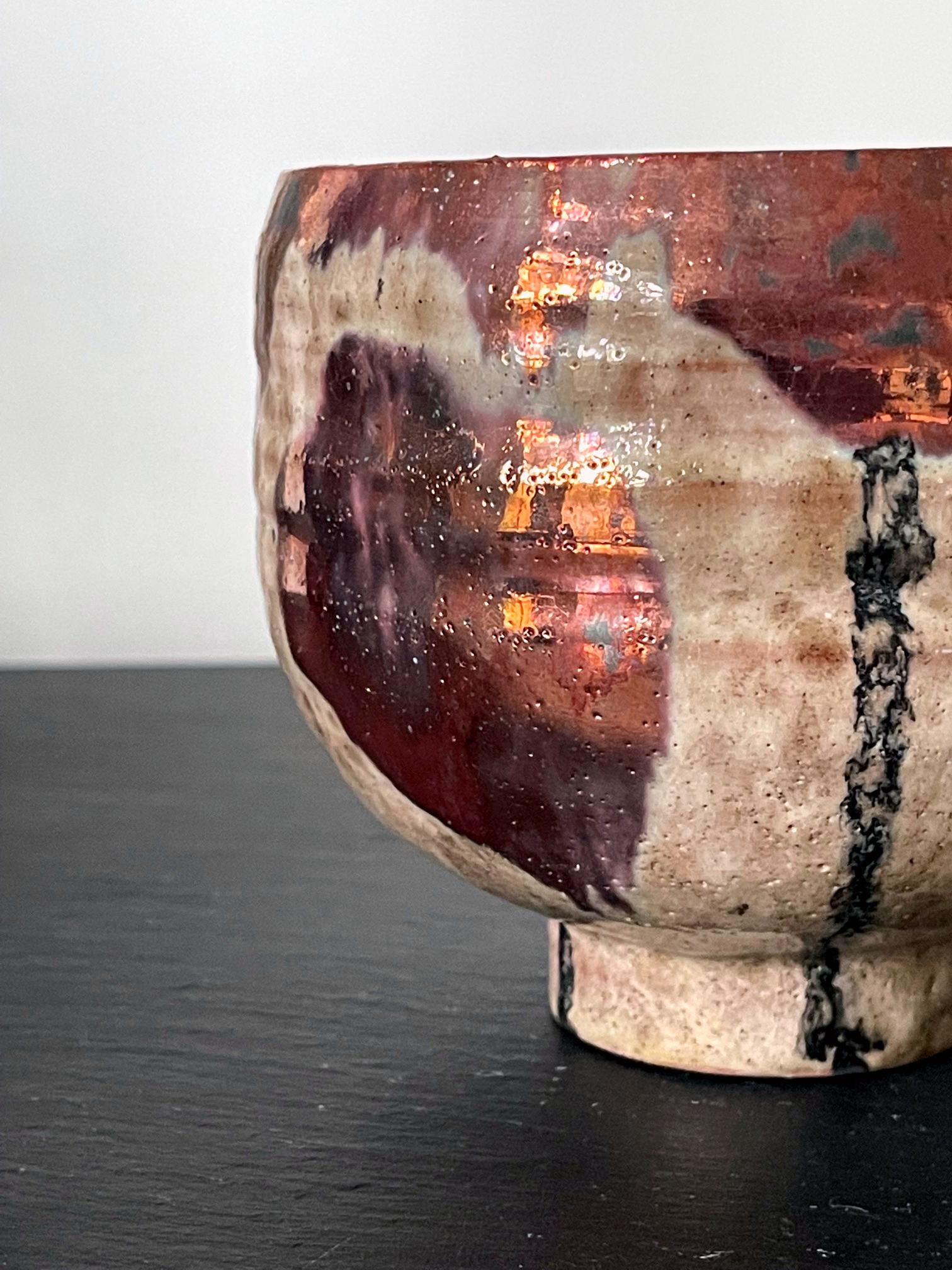 Ceramic Lusterware Bowl with Metallic Glaze by Beatrice Wood 4