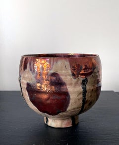 Ceramic Lusterware Bowl with Metallic Glaze by Beatrice Wood