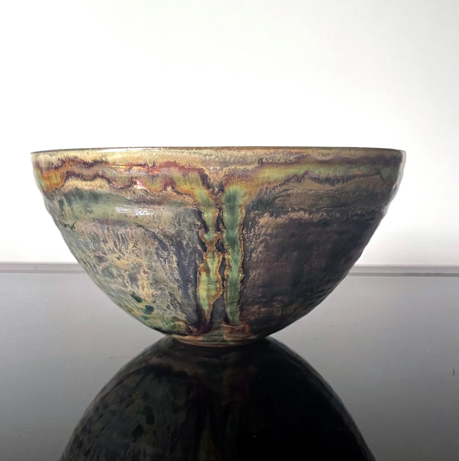Keramik-Lüsterware-Schale mit Metallic-Glasur von Beatrice Wood (Moderne) im Angebot