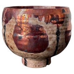 Ceramic Lusterware Bowl with Metallic Glaze by Beatrice Wood