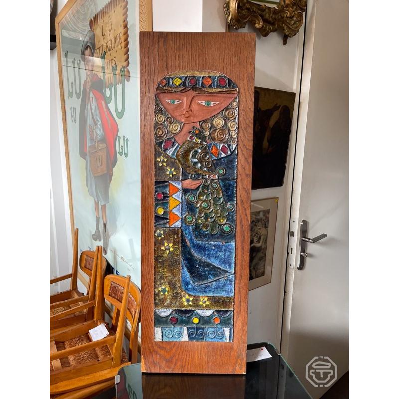 Keramisches Madonnenbild von Alain di Bin, 1960er Jahre im Angebot 4