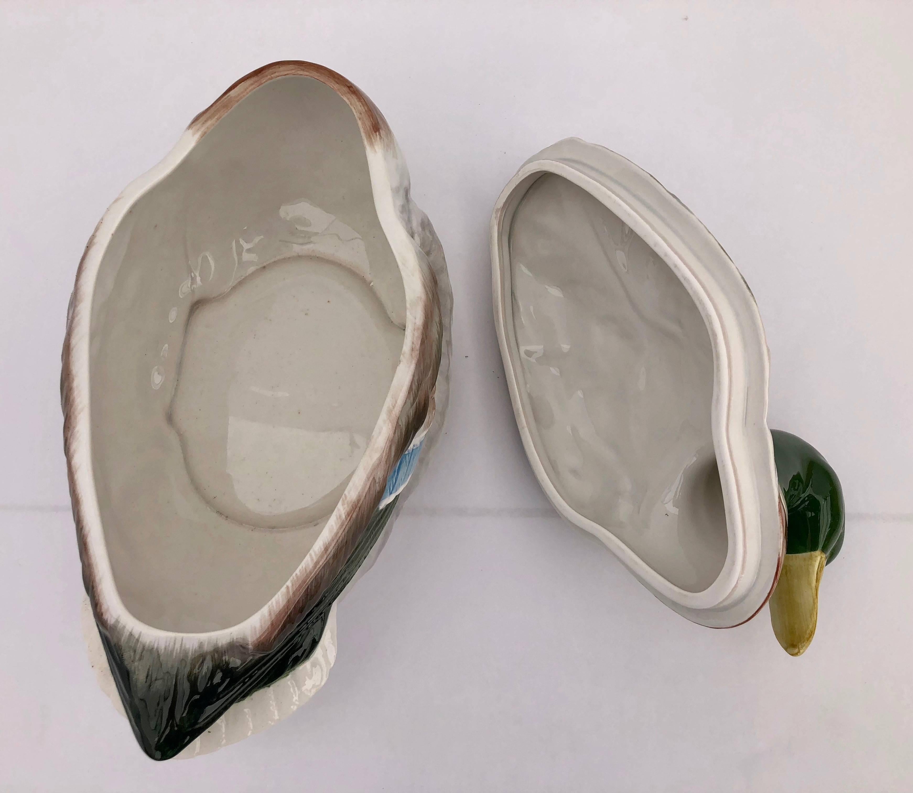 Hand-Crafted Ceramic Mallard Cookie Jar, Handcrafted by Otagiri, Japan, 1984 in its Box For Sale