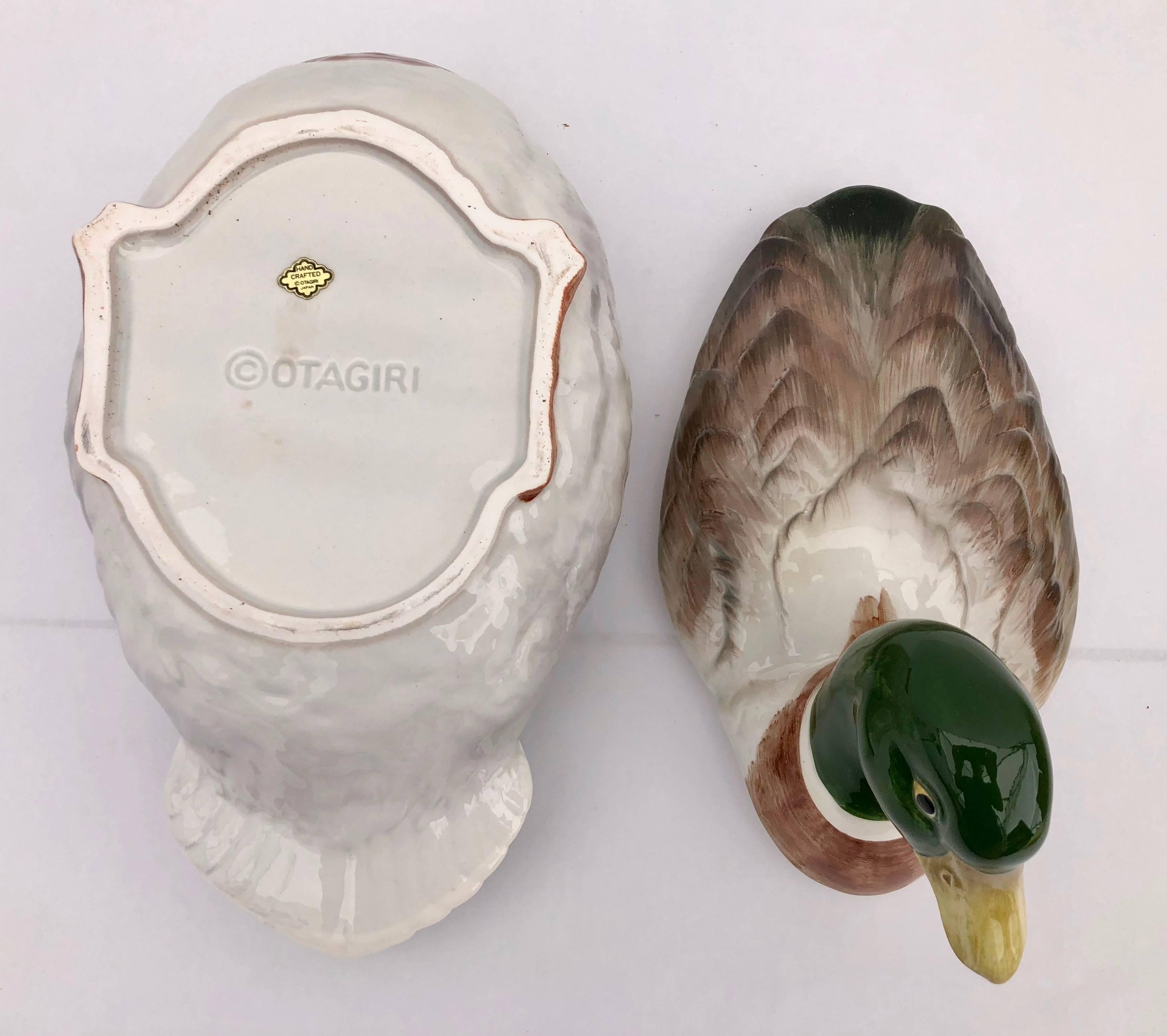 Ceramic Mallard Cookie Jar, Handcrafted by Otagiri, Japan, 1984 in Its Box For Sale 1