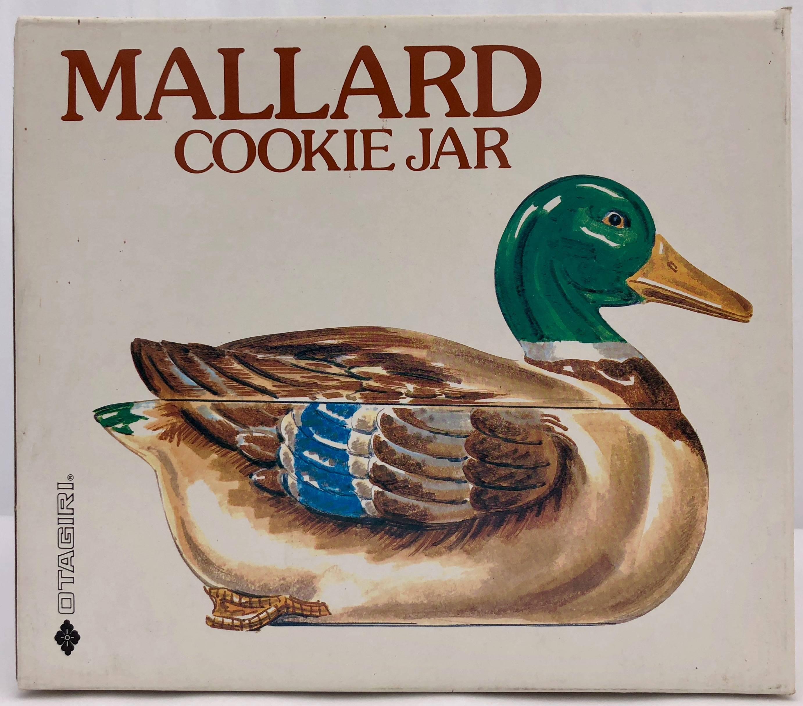 Ceramic Mallard Cookie Jar, Handcrafted by Otagiri, Japan, 1984 in its Box For Sale 1