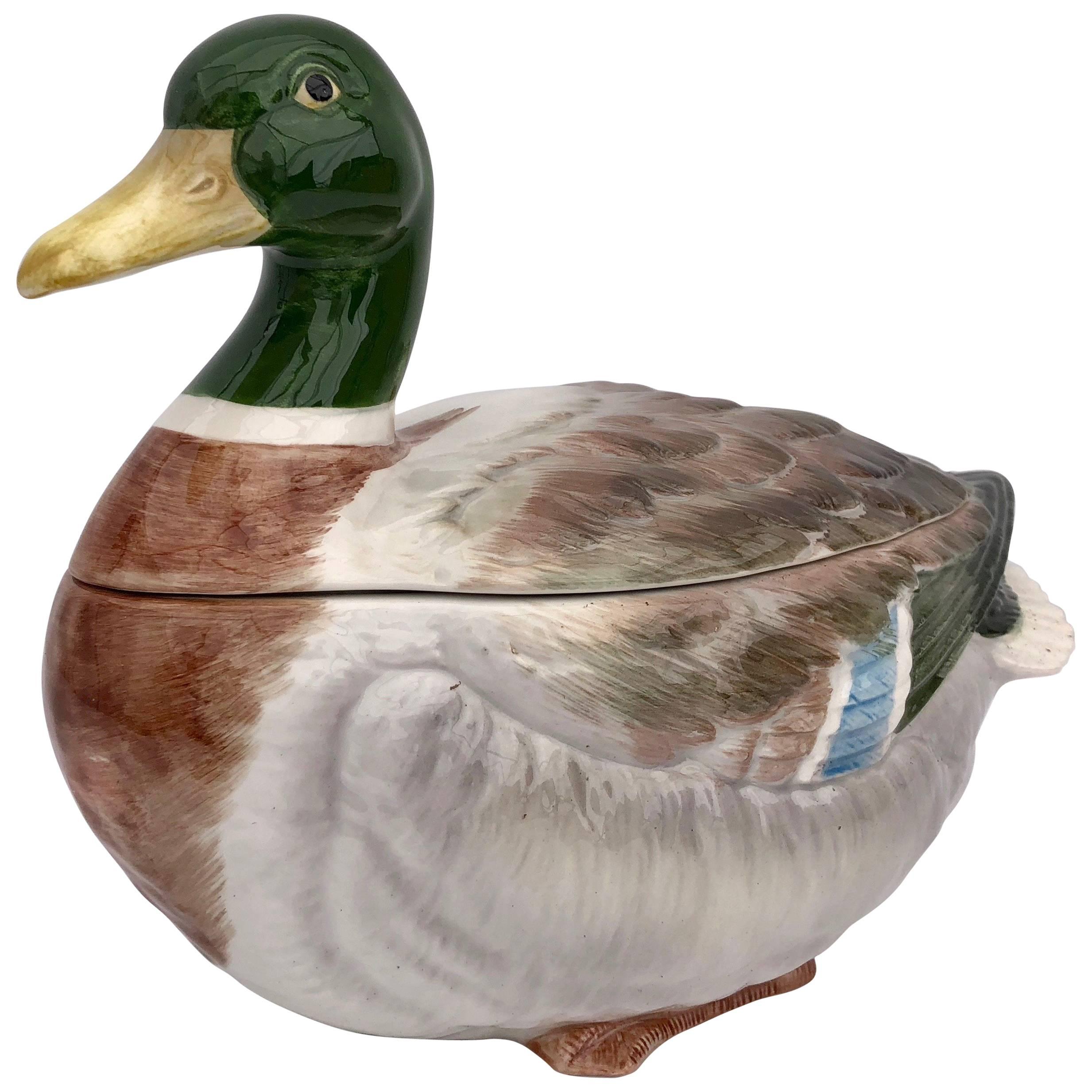 Ceramic Mallard Cookie Jar, Handcrafted by Otagiri, Japan, 1984 in Its Box For Sale