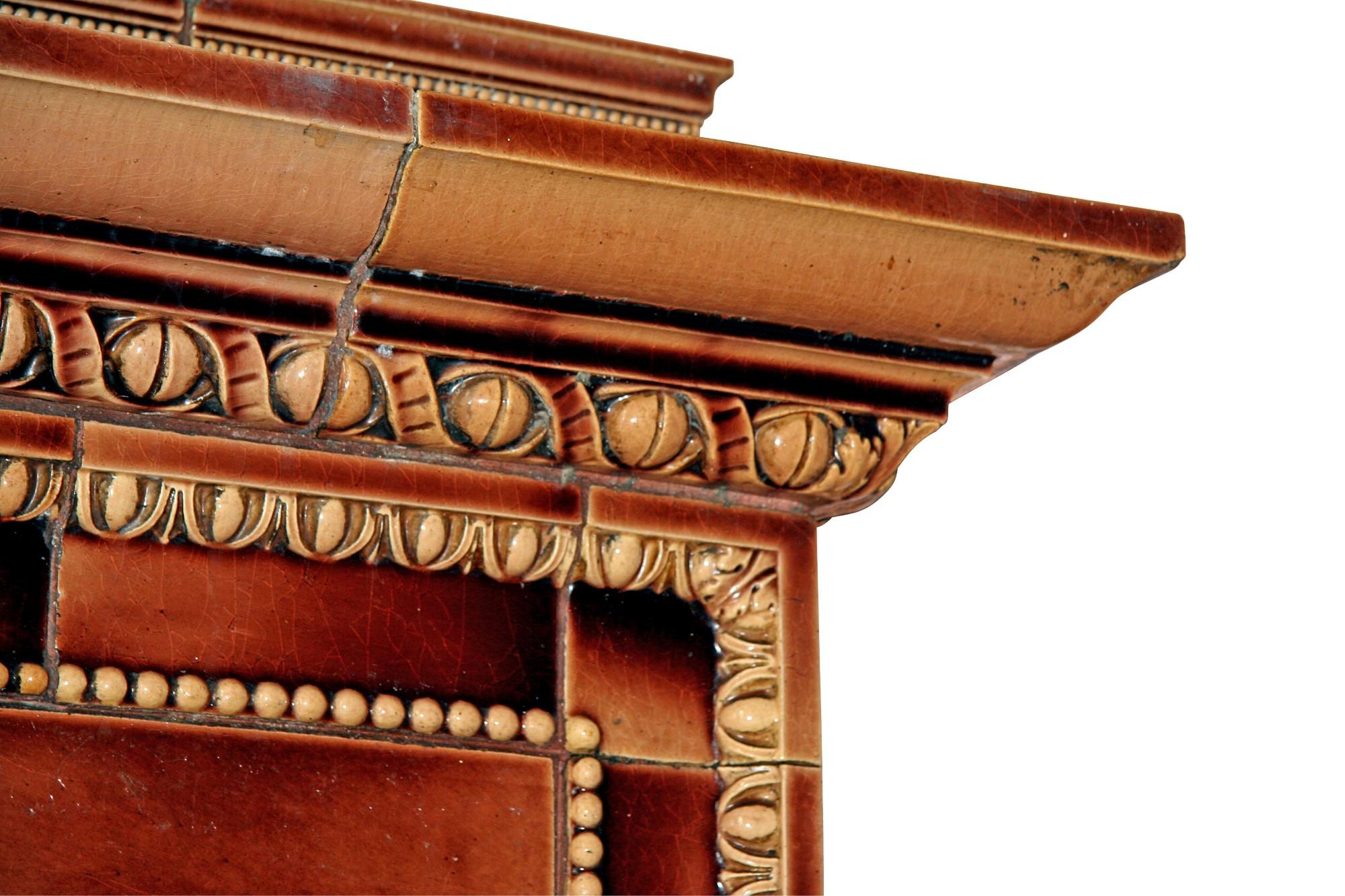 Ceramic Mantel from the Iver Johnson Building, Fitchburg, MA In Good Condition In New York, NY