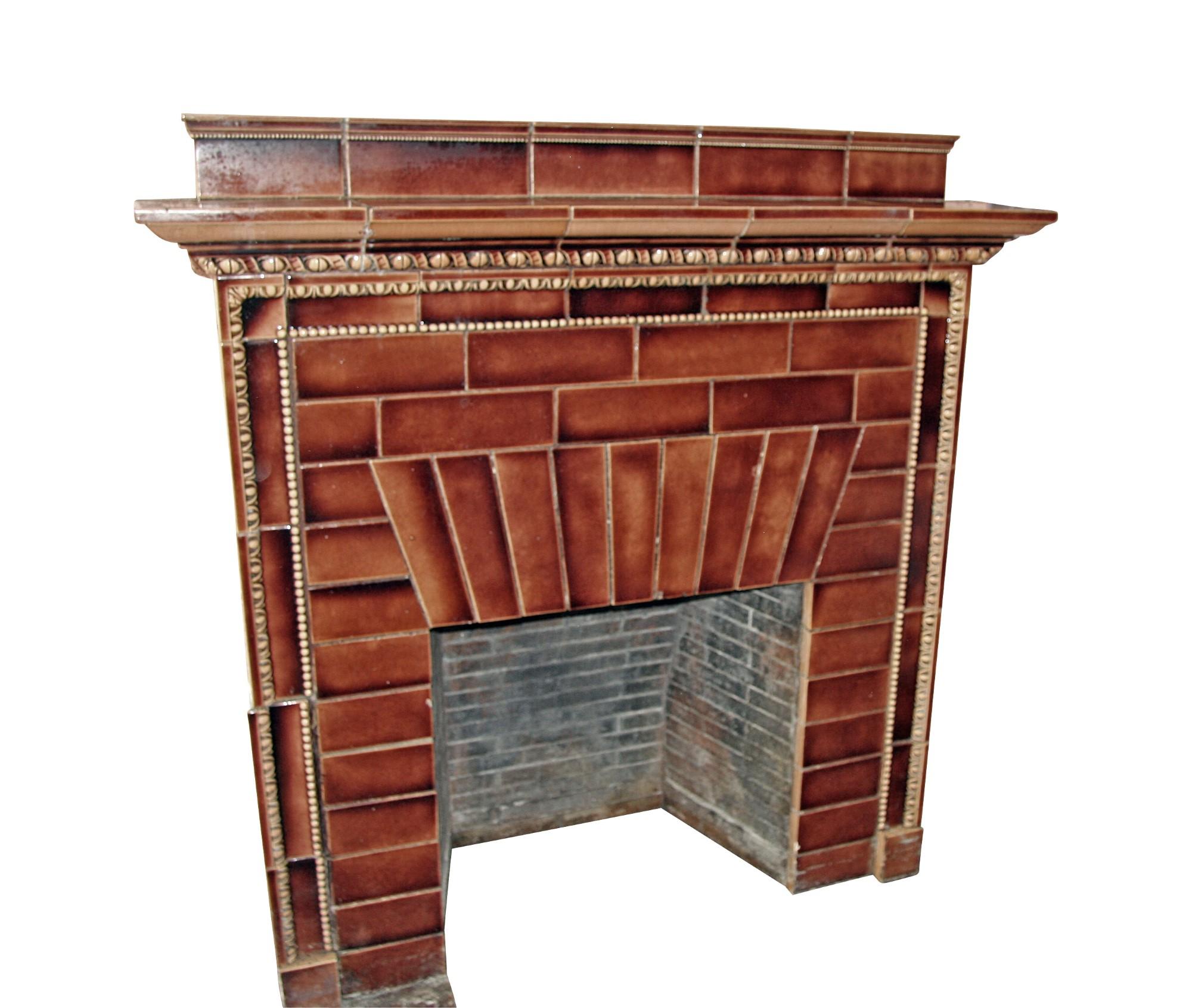 Ceramic Mantel from the Iver Johnson Building, Fitchburg, MA 2