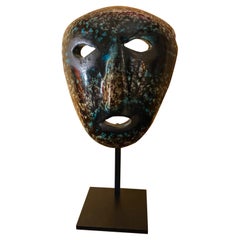 Masque en céramique, Accolay, France, années 1960