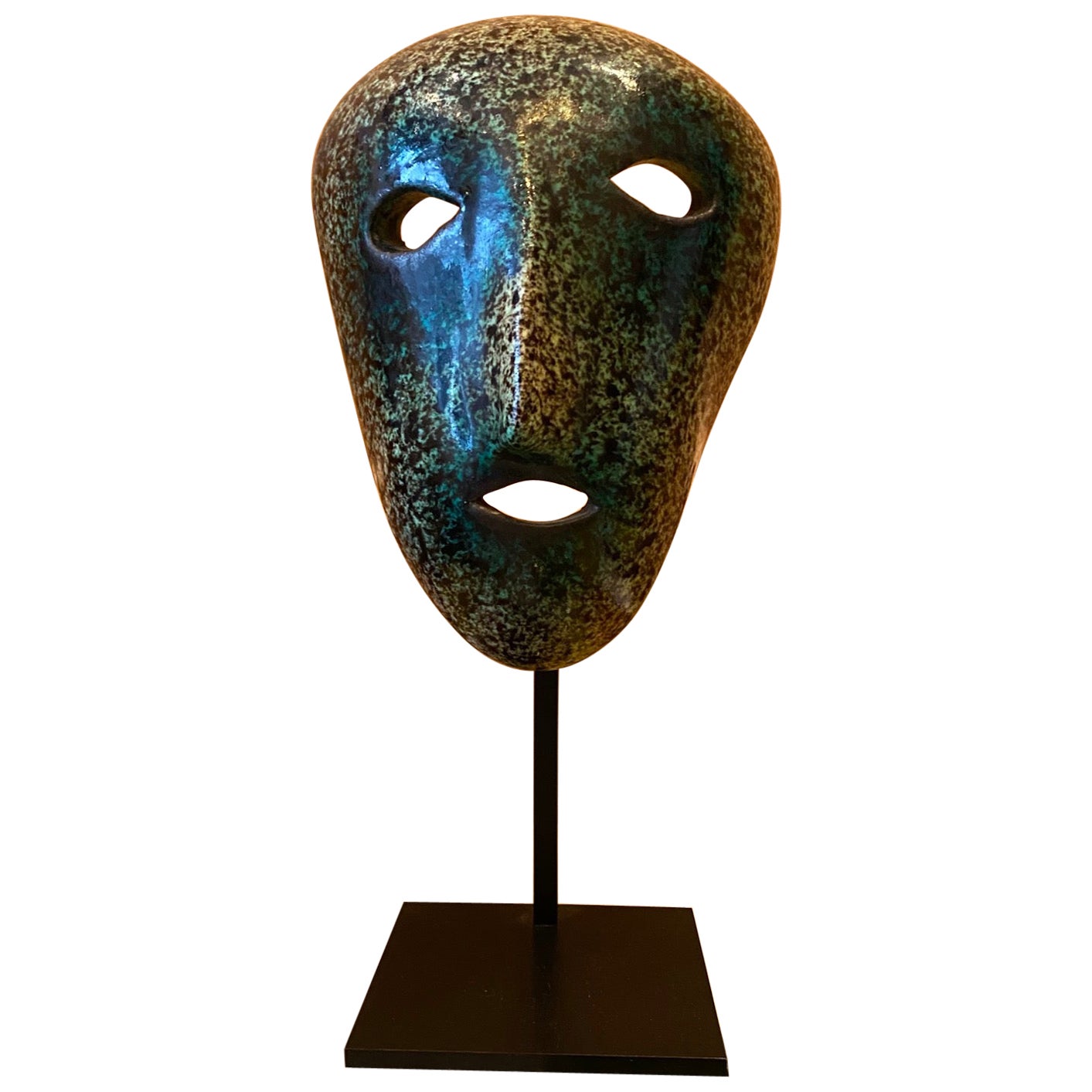 Maschera in ceramica, Accolay, Francia, anni '60