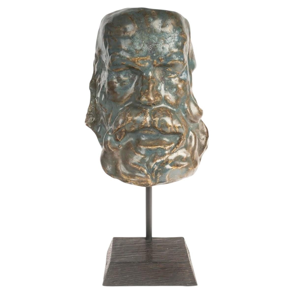 Keramische Maske von Arthur Craco, 20. Jahrhundert. im Angebot