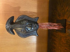 Masque en céramique de Jaque Sagan, Vallauris, France, années 1960