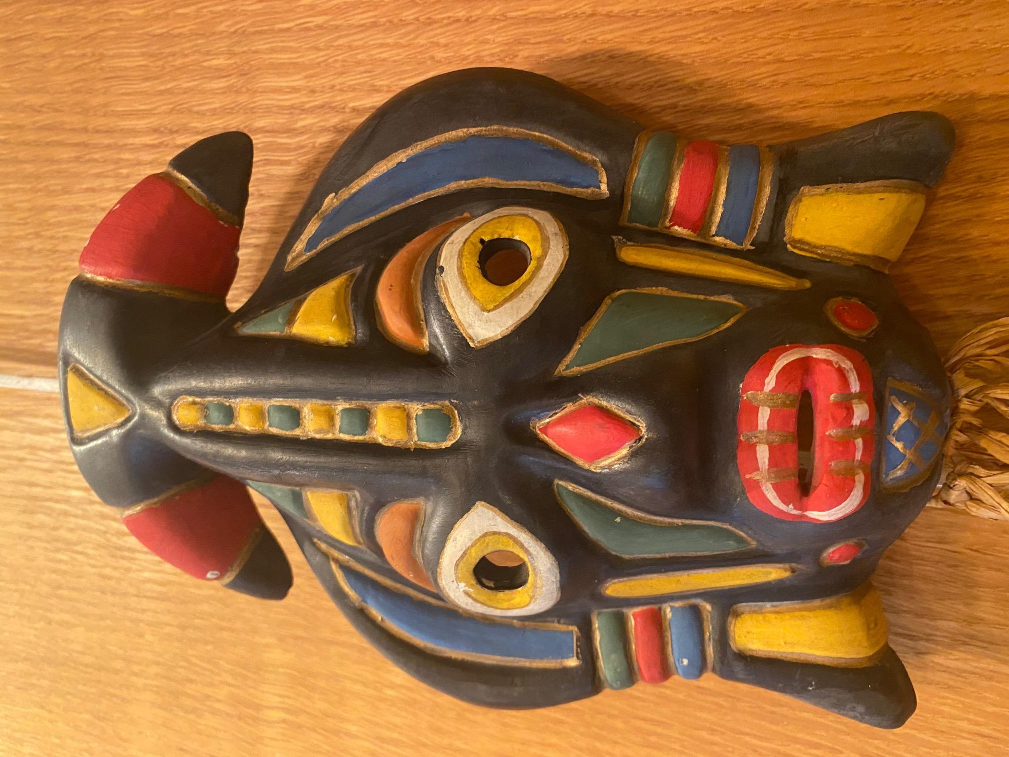 Ceramic Mask by Jaque Sagan, Vallauris, France, 1960s 2