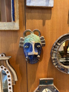 Masque en céramique par Les Argonautes, France, Circa 1960's