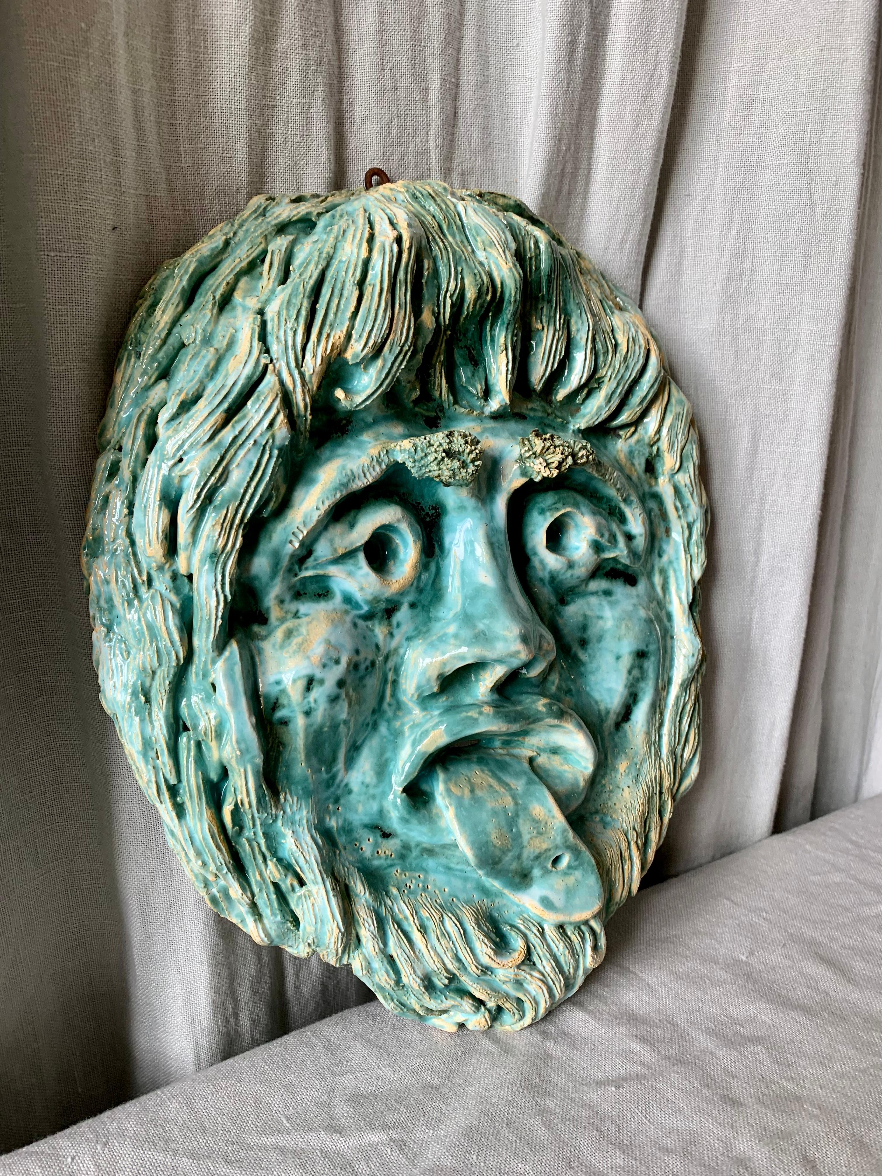 Ceramic Mask In Good Condition For Sale In Hellerup, DK