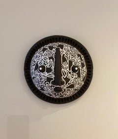 Maschera in ceramica firmata sia da Dalo che dall'artista francese Semilu