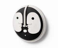 Ceramic Mask Signed Both by Dalo and French Woman Artist Semilu