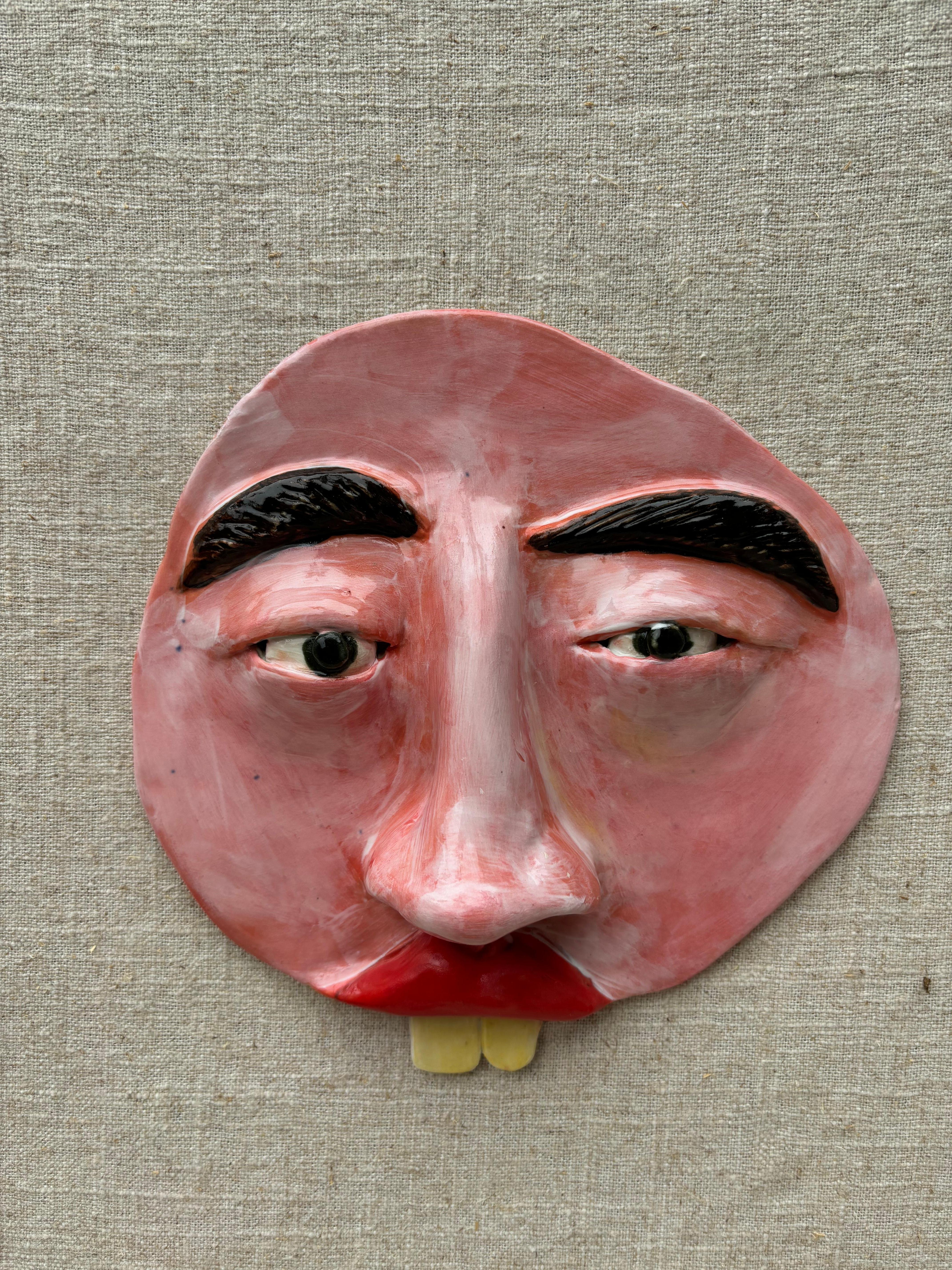 Máscara de cerámica, Escultura mural, por Alexey Krupinin Moderno orgánico en venta