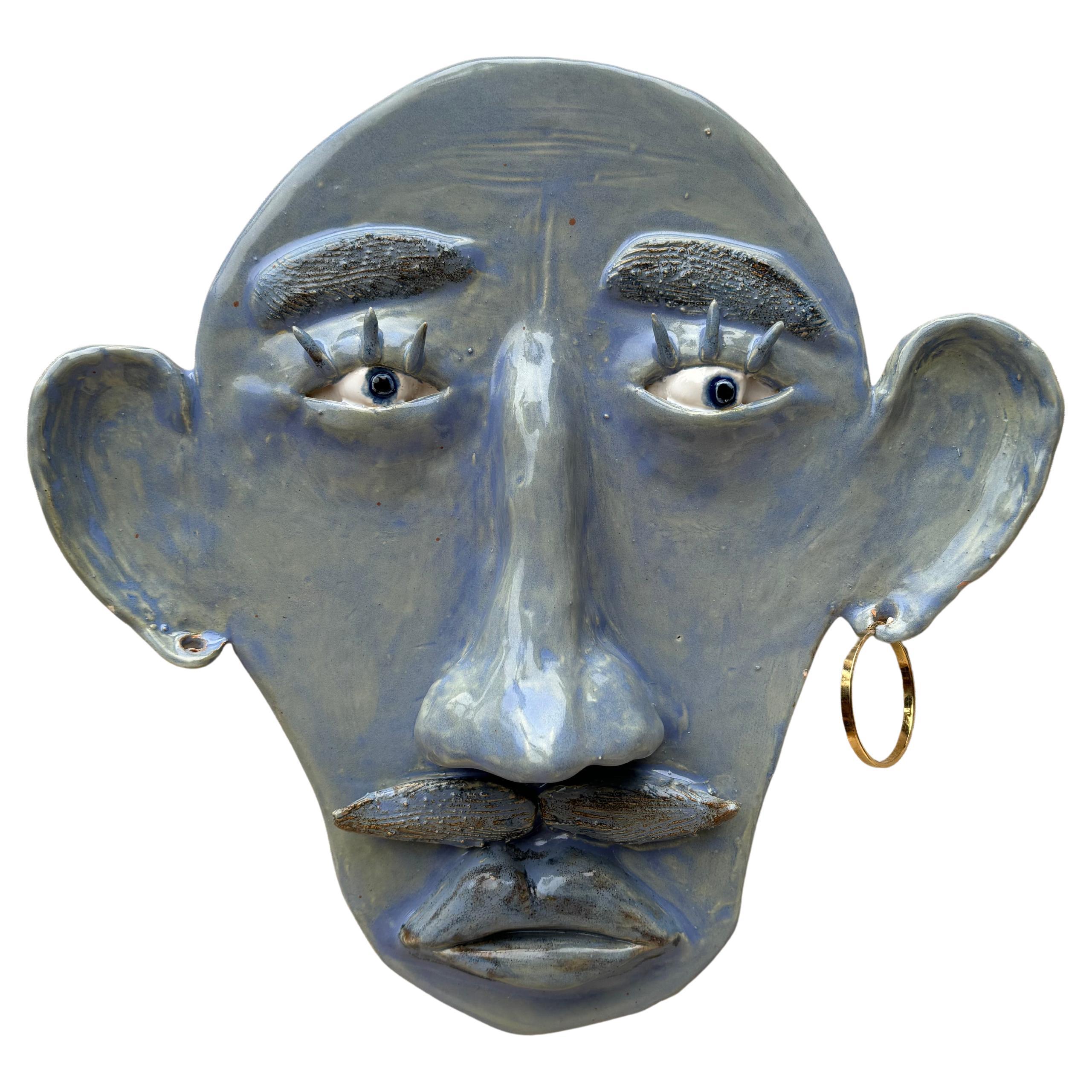 Keramische Maske, Wandplastik, von Alexey Krupinin