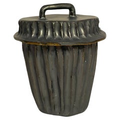 Ceramic Metallic Trash Can