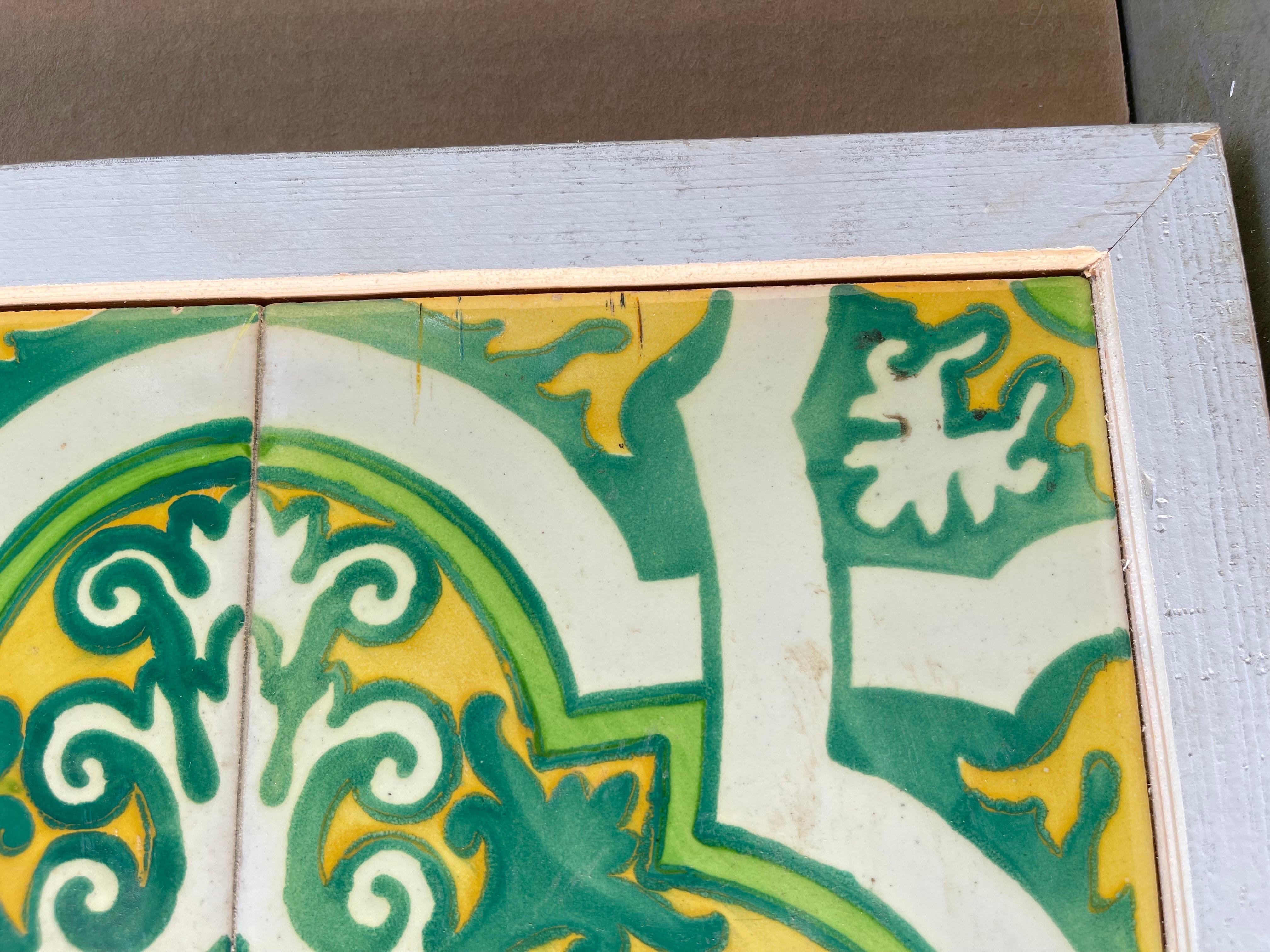 Ceramic Mexican Tile Plaque or Table top For Sale 8