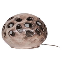 Französische Keramik-Tischlampe aus der Jahrhundertmitte