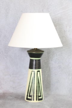 Ceramic Midcentury Lamp by Boch Freres Keramis Vase, 1960s
