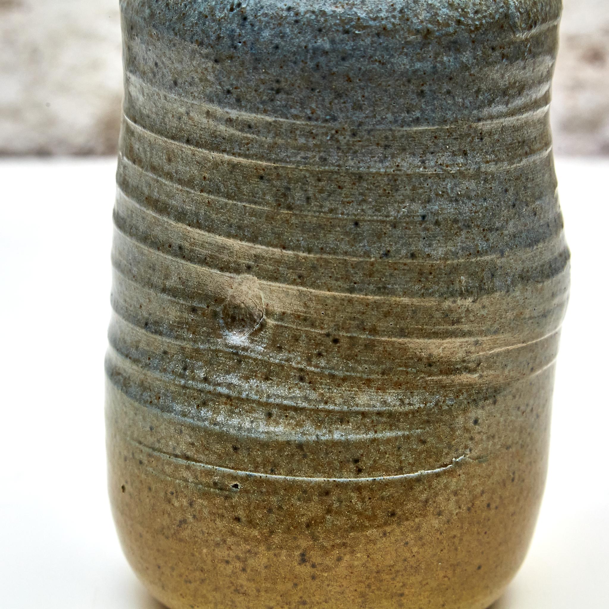 Ceramic Mid-Century Modern Sculpture Vase of Massana School, circa 1970 For Sale 5