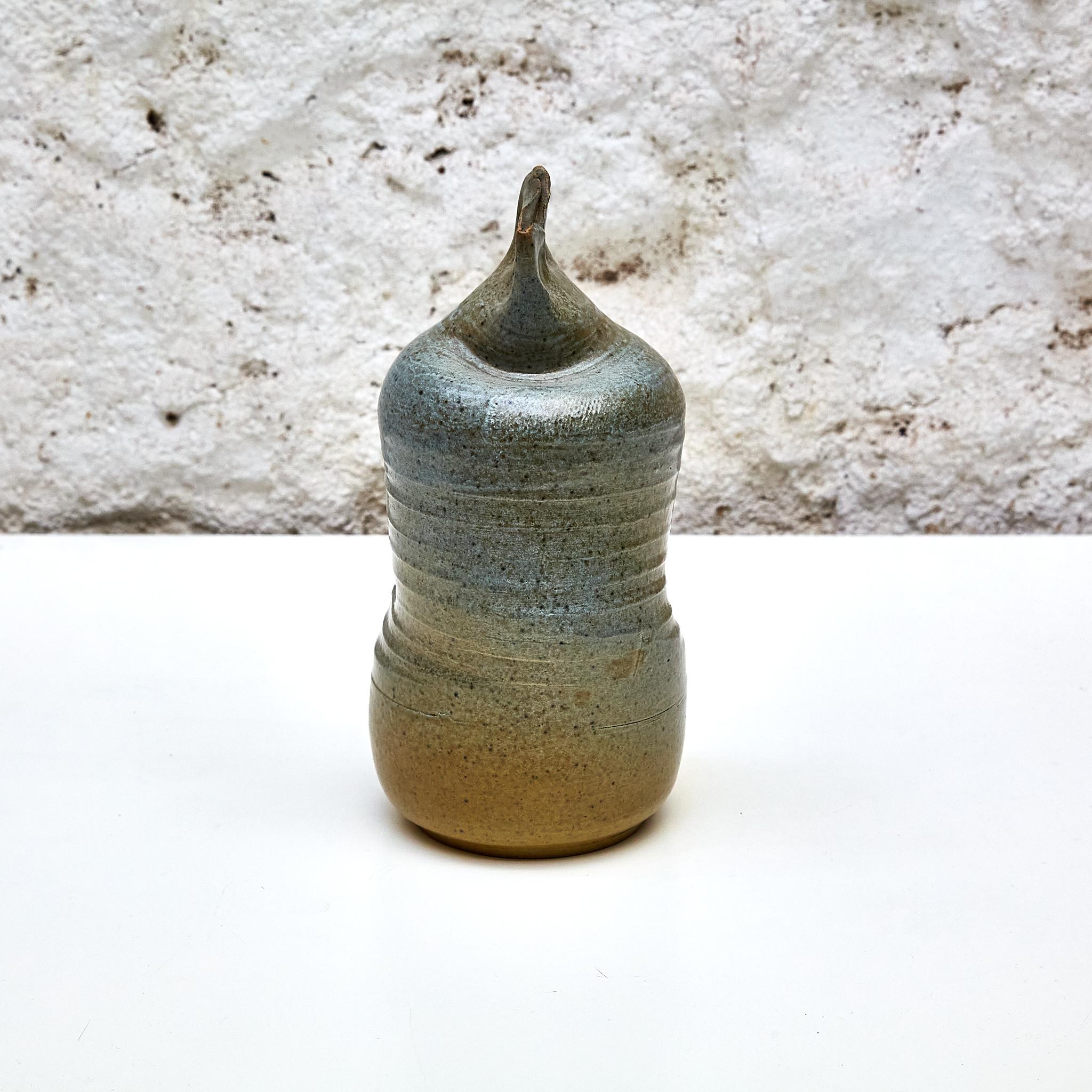 Keramik-Skulptur-Vase der Massana-Schule aus der Mitte des Jahrhunderts, um 1970 (Moderne der Mitte des Jahrhunderts) im Angebot