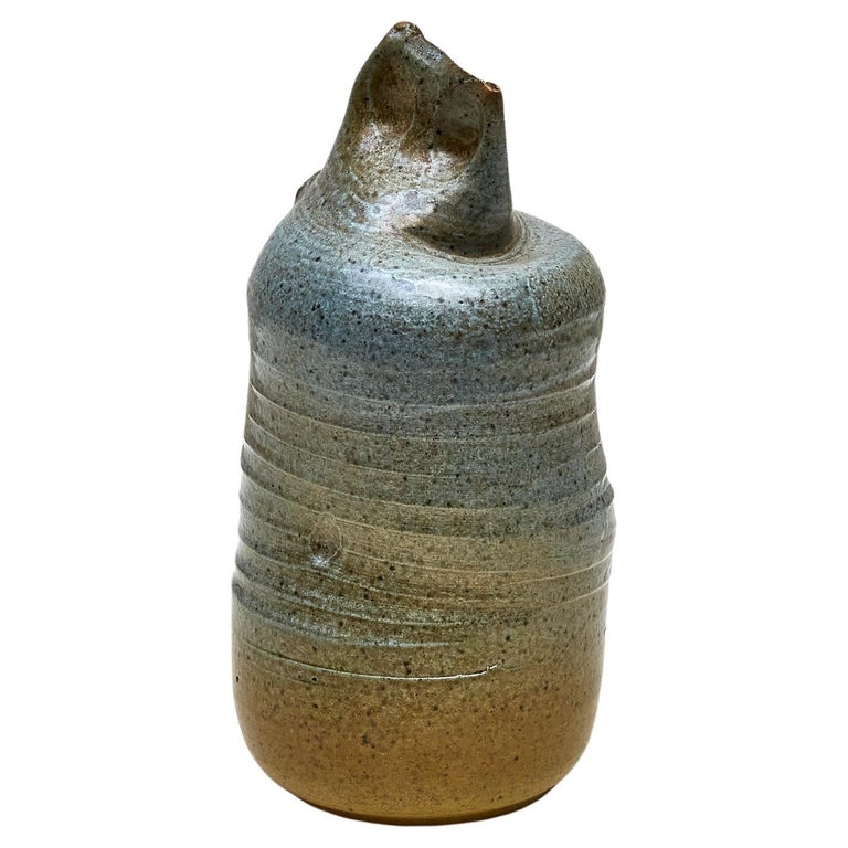 Ceramic MidCentury Modern Sculpture Vase of Massana School, circa 1970