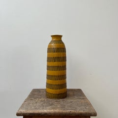 Ceramic Mid-Century Mustard Coloured Vase